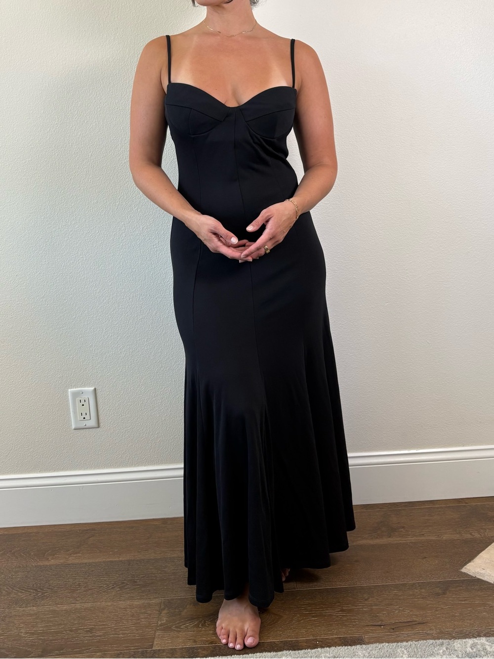 Vintage Moschino Couture! Black Evening Gown Dress Made in Italy IT 46 US 12